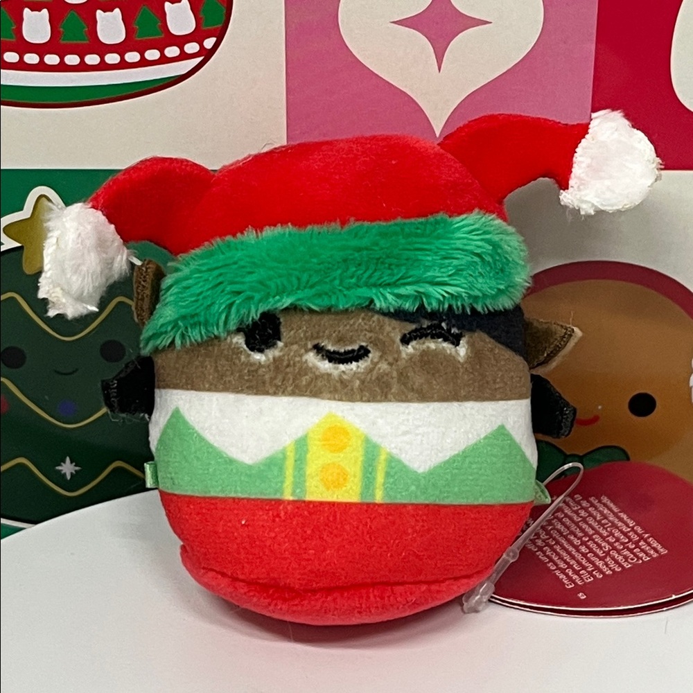 Squishmallows Micromallows Red and Green Elf Plush - Emani